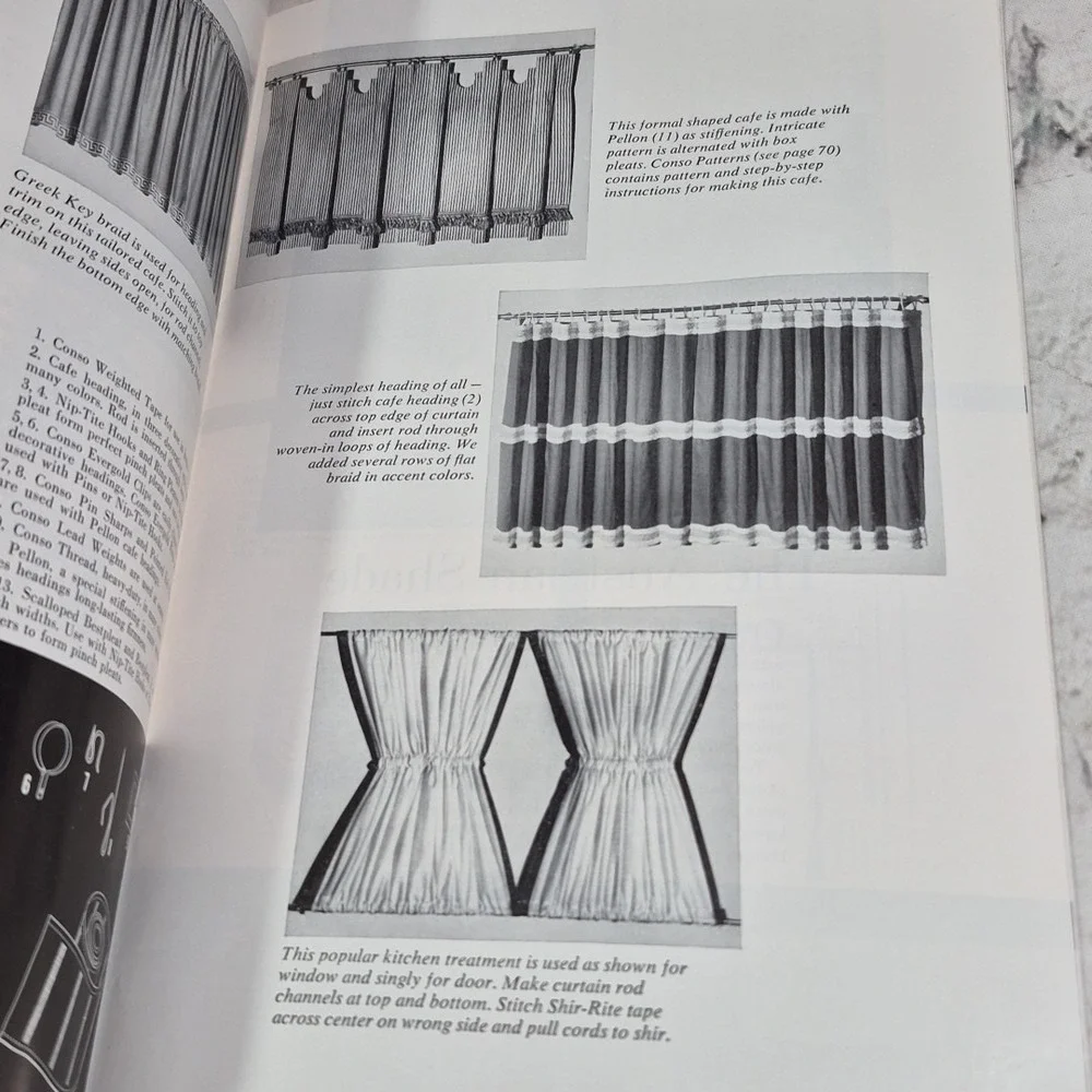 1960 Vintage - 1,001 Decorating Ideas Book 17 Conso Drapery Trimming USA MCM